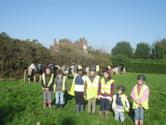 Chip trekking photo of horses & child riders